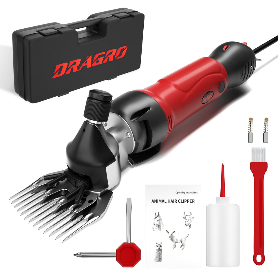 Dragro Sheep Shears 500W motor for fast, smooth trimming on livestock