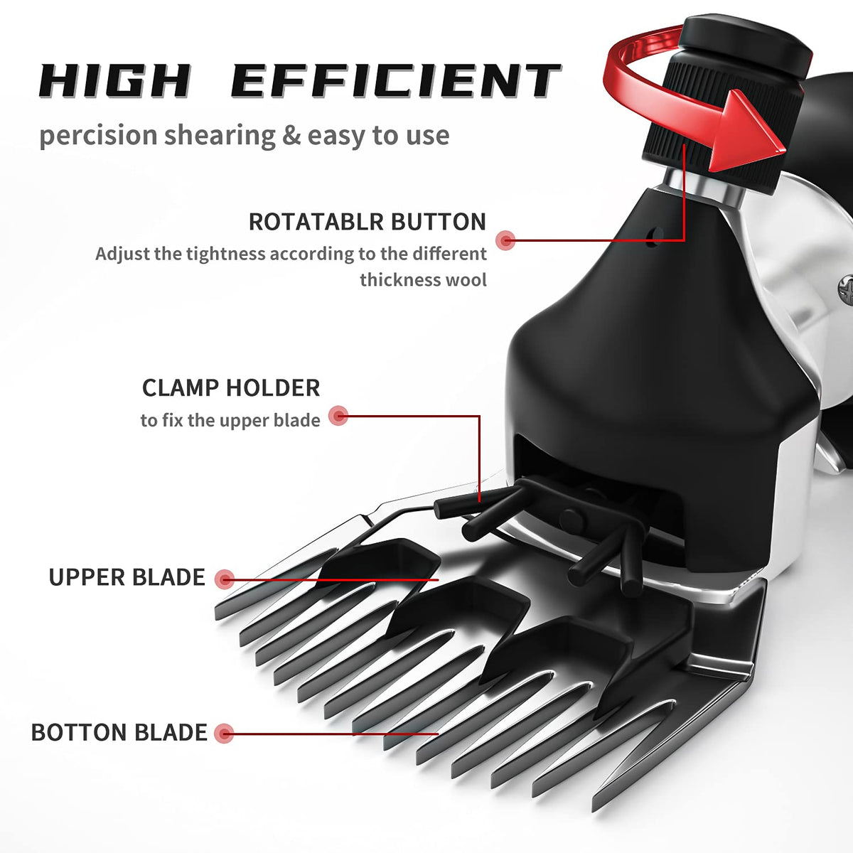 Dragro sheep shears multi-speed control to adapt to different livestock