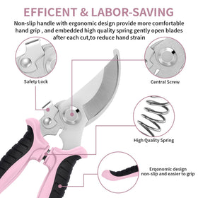 Drametic+ ergonomic non-slip handles reduce fatigue during long pruning sessions.