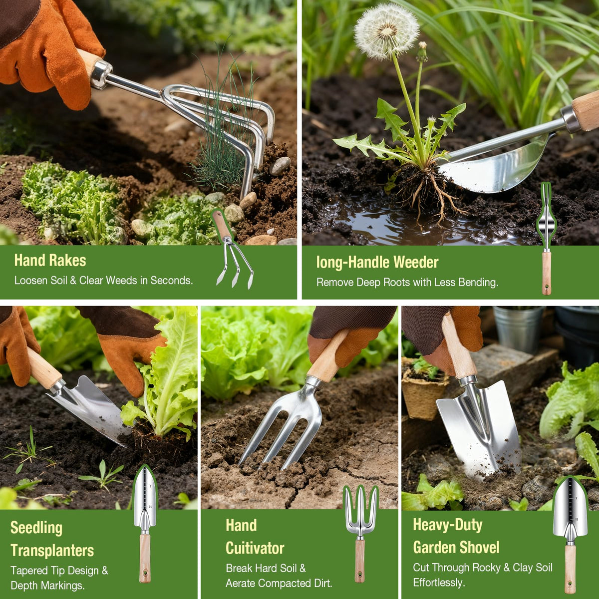 Drametic+ heavy-duty garden bag keeps tools organized and portable