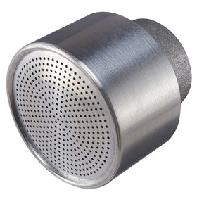 Dramm 400DC nozzle exterior metallic finish for gentle plant watering.