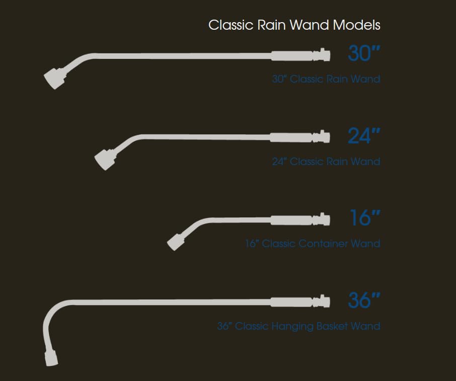 Dramm Classic Rain Watering Wand easily connects to standard hoses.