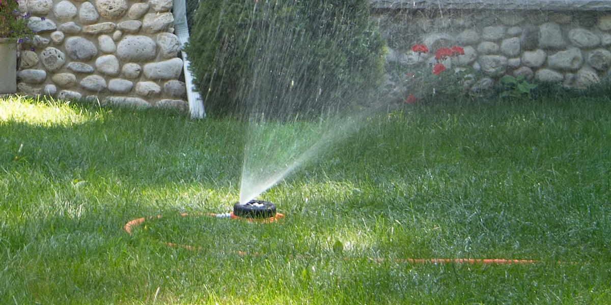 Dramm ColorStorm outer coverage patterns shown for lawn irrigation.