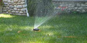 Dramm ColorStorm outer coverage patterns shown for lawn irrigation.