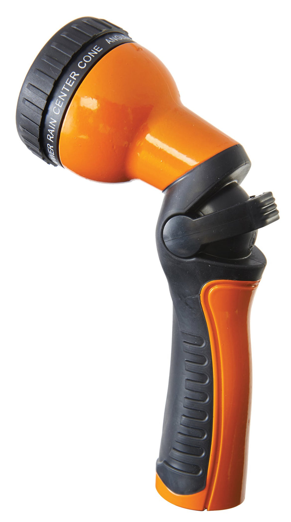 Dramm One Touch Revolution 9-pattern spray gun with thumb control for precise watering.