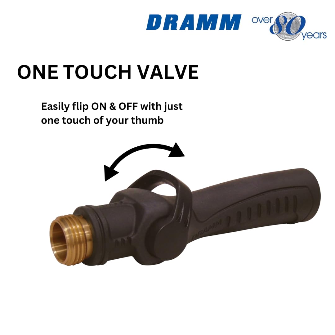 Dramm valve heavy-duty zinc body with rubber over mold for durability