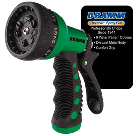 Dramm Revolver nozzle with ergonomic grip for comfortable, one-handed operation.