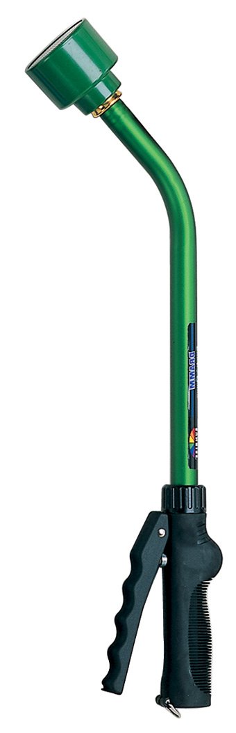 Dramm Touch-N-Flow Rain Wand 16-inch green with one-touch valve for precise watering.