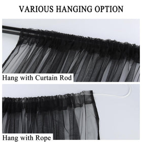 Draphelle dual rod pockets illustrate versatile hanging options