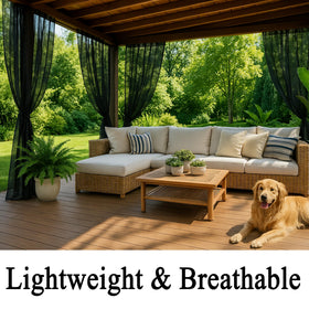 Draphelle waterproof fabric swatch in outdoor lighting