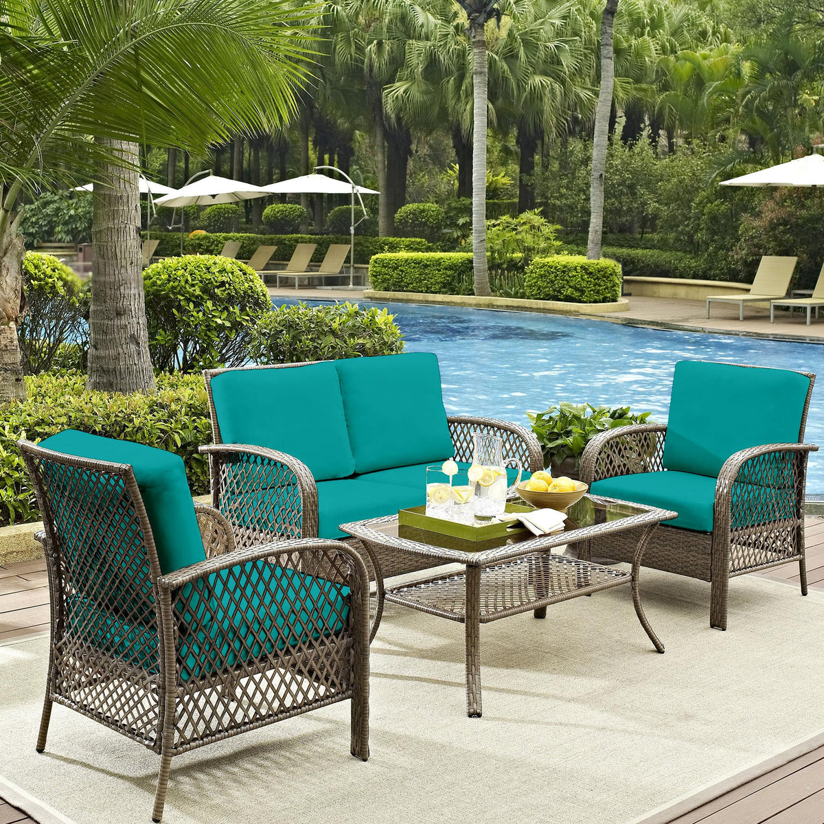 DREAHOTEXTIL 8-pack fits most cushions with stretch fabric for quick refresh