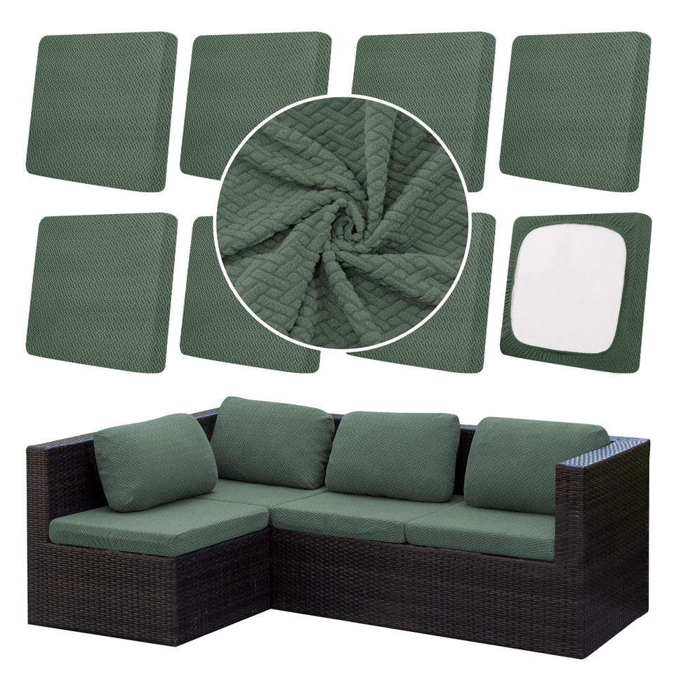 DREAHOTEXTIL outdoor cushion cover in matcha green protects cushions from weather