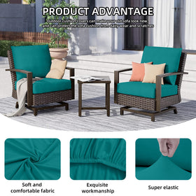 DREAHOTEXTIL cushion cover demonstrates protection against spills and wear on outdoor furniture