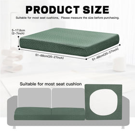 DREAHOTEXTIL stretch cushion slipcover with elastic edges fits standard cushions securely