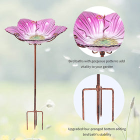 DREAM GARDEN assembly instructions for pink glass birdbath
