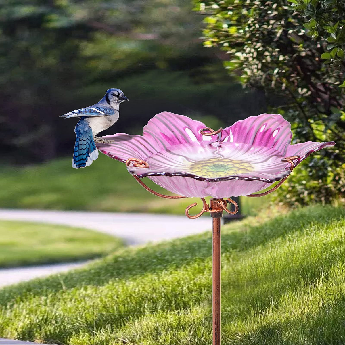 DREAM GARDEN outdoor birdbath in a garden setting