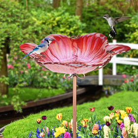 Dream Garden weather-resistant glass keeps its color for outdoor use.
