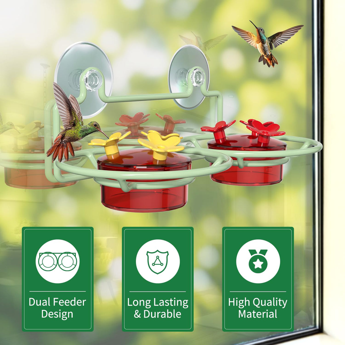 Dreamdrawer dual nectar containers allow constant feeding with bee-proof ports