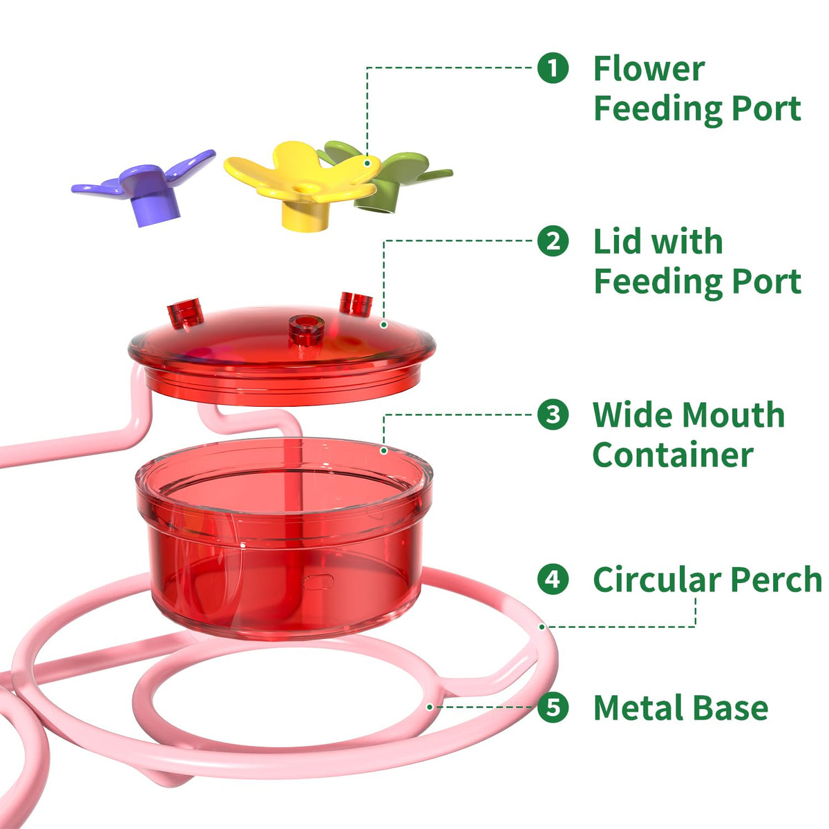 Durable metal base withstands outdoor weather for long lasting use