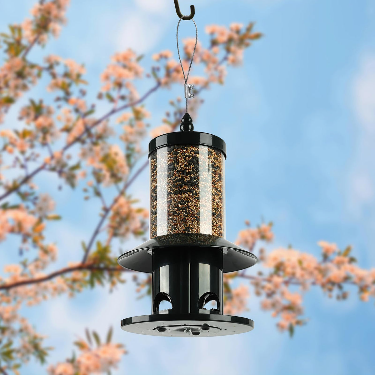Dreamdrawer Squirrel-Proof Feeder outdoor hanging design blends with garden décor