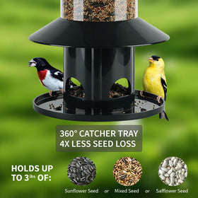 Dreamdrawer Squirrel-Proof Feeder rainproof roof keeps seeds dry for healthy feeding