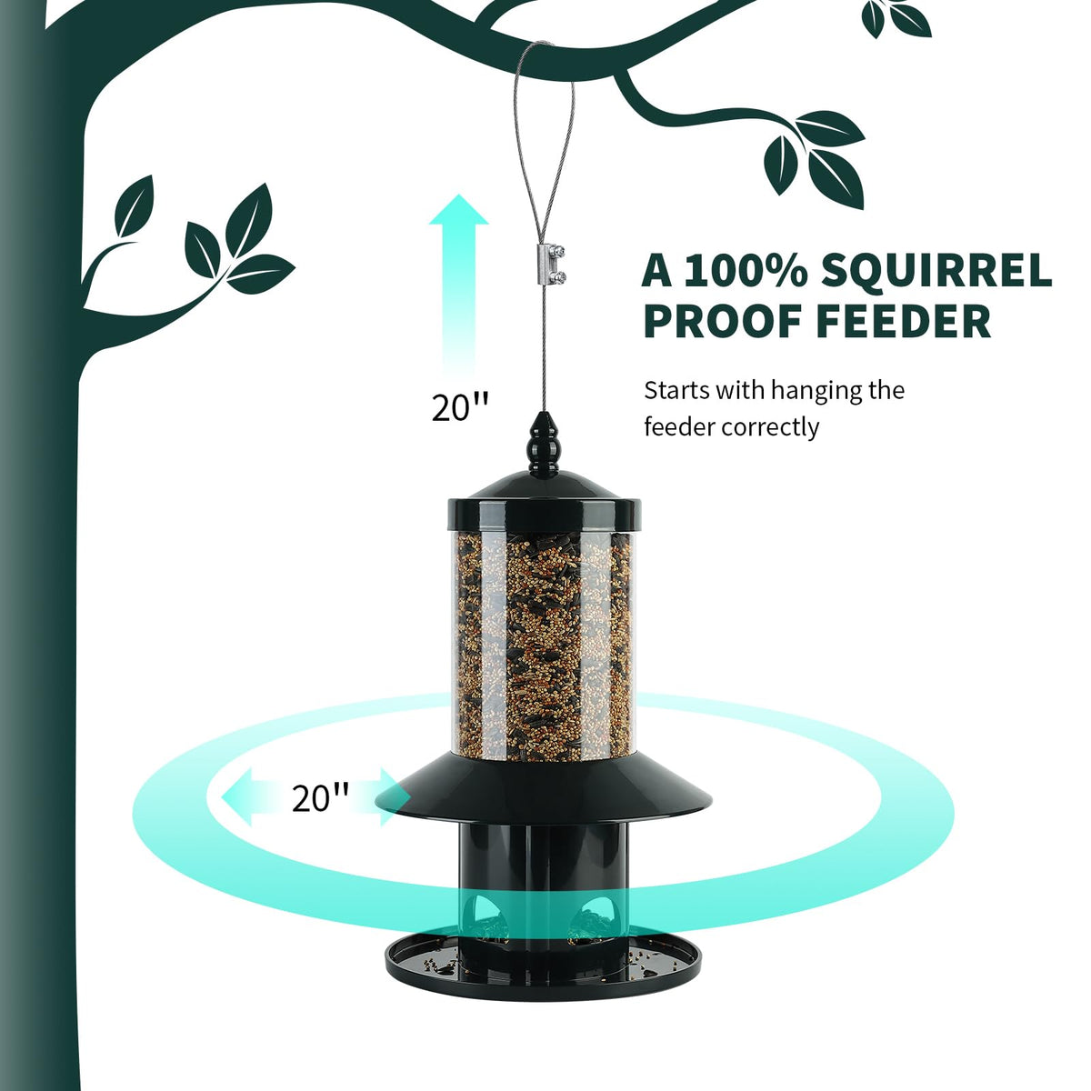 Dreamdrawer Squirrel-Proof Feeder sturdy weather resilience for outdoor use