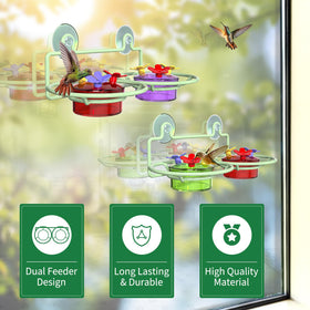 Two-container design provides separate nectar sections for efficient feeding