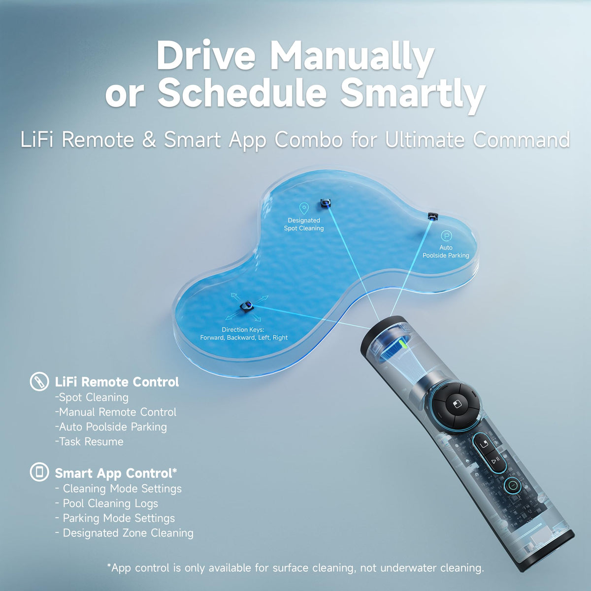 DREAME pool cleaner magnetic charging port for quick recharges