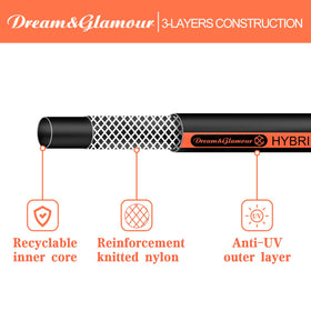 DREAM&GLAMOUR extra thick wall hose resists wear during busy outdoor use