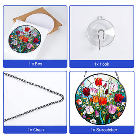 DREAMLOOM diamond border glass panel highlights durable metal construction.