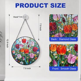 DREAMLOOM sun catcher window hanging showcases color-rich light filtration.