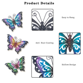 Dreamskip butterfly wall art hanging on fence adds curb appeal