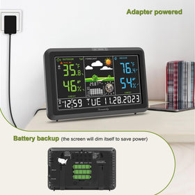 DreamSky outdoor sensor monitors temperature and humidity remotely.