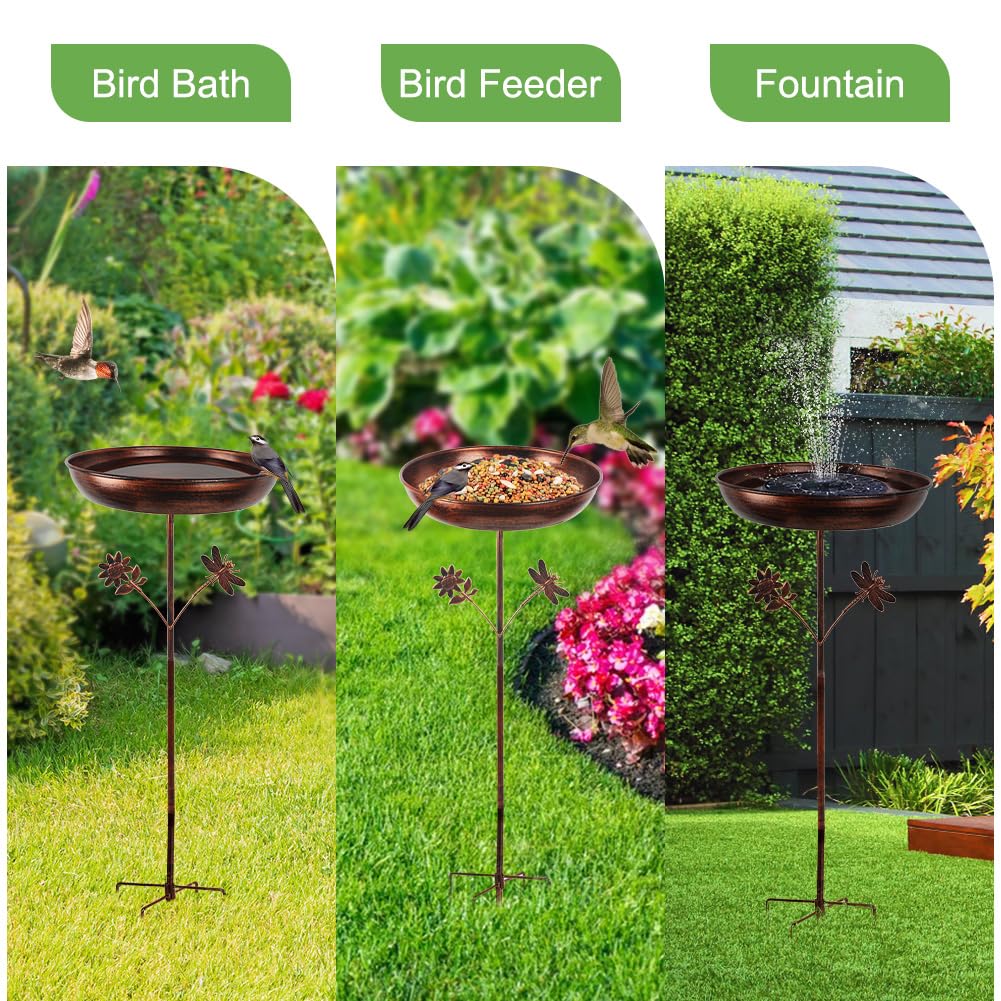 DREAMSOUL garden art display featuring elegant bird bath design