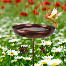 DREAMSOUL garden scene with bird bath stake as focal point