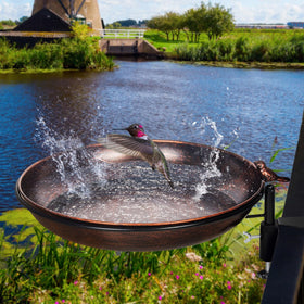 DREAMSOUL decorative metal bowl adds garden charm while inviting visitors