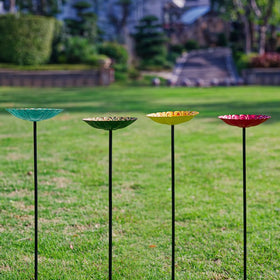 DREAMSOUL flower-bird-bath set as practical wildlife viewing tool