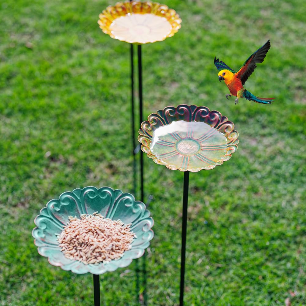 DREAMSOUL garden decoration, flower-shaped bird bath for the yard