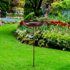 DREAMSOUL outdoor bird bath enhances garden aesthetics and attracts birds
