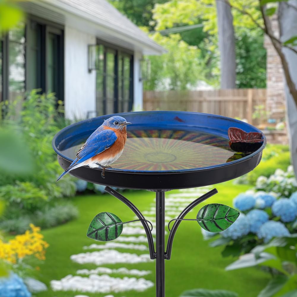 DREAMSOUL sturdy five-prong base keeps the bird bath steady