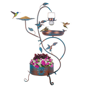 Dreamysoul bird bath outdoor assembly shows a versatile all-in-one station for birds.