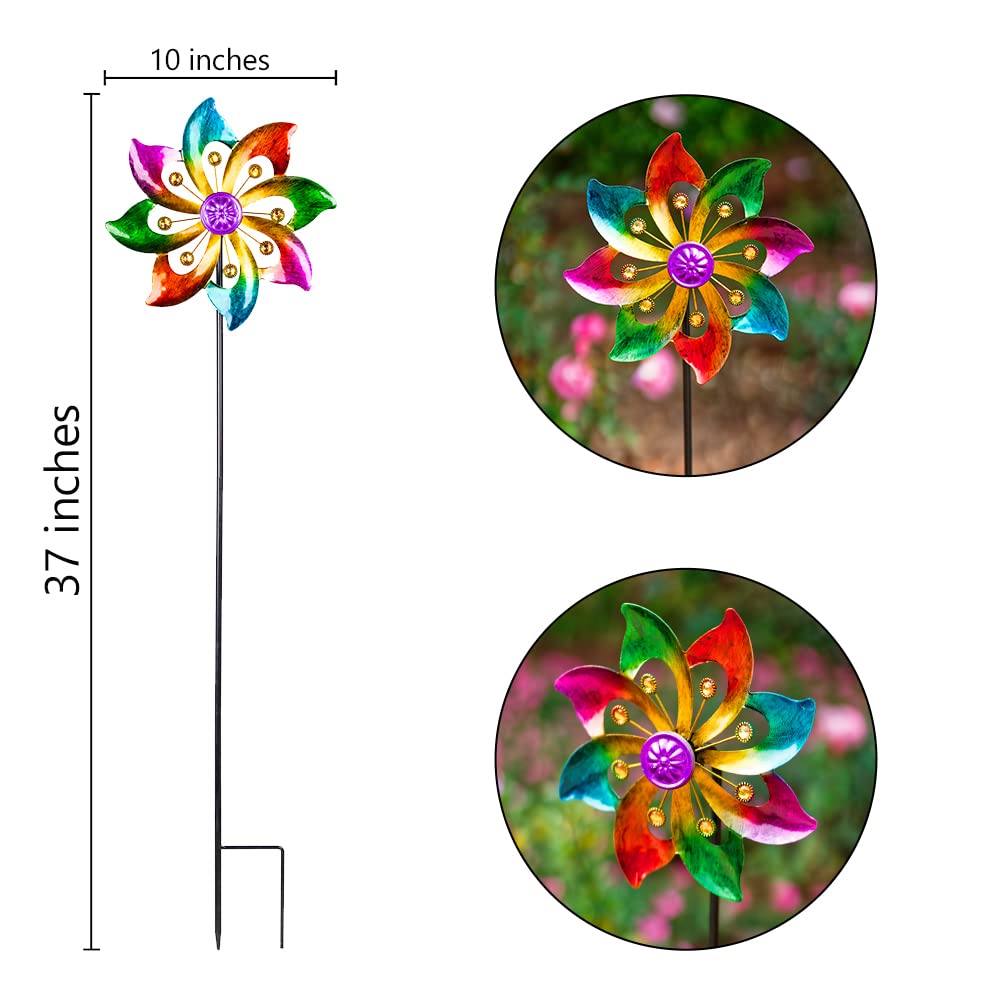 DREAMYSOUL metal wind spinner features a durable rust-proof coating