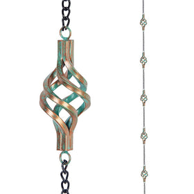 dreamysoul rain chain 9.7ft bronze bird cage exterior decor enhances curb appeal