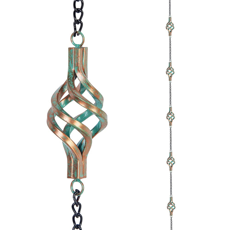 dreamysoul rain chain 9.7ft bronze bird cage exterior decor enhances curb appeal