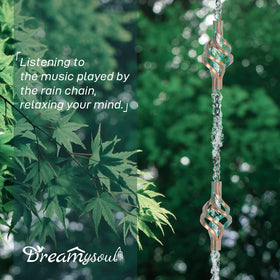 dreamysoul rust-proof coating keeps the decorative chain looking vibrant after rain showers