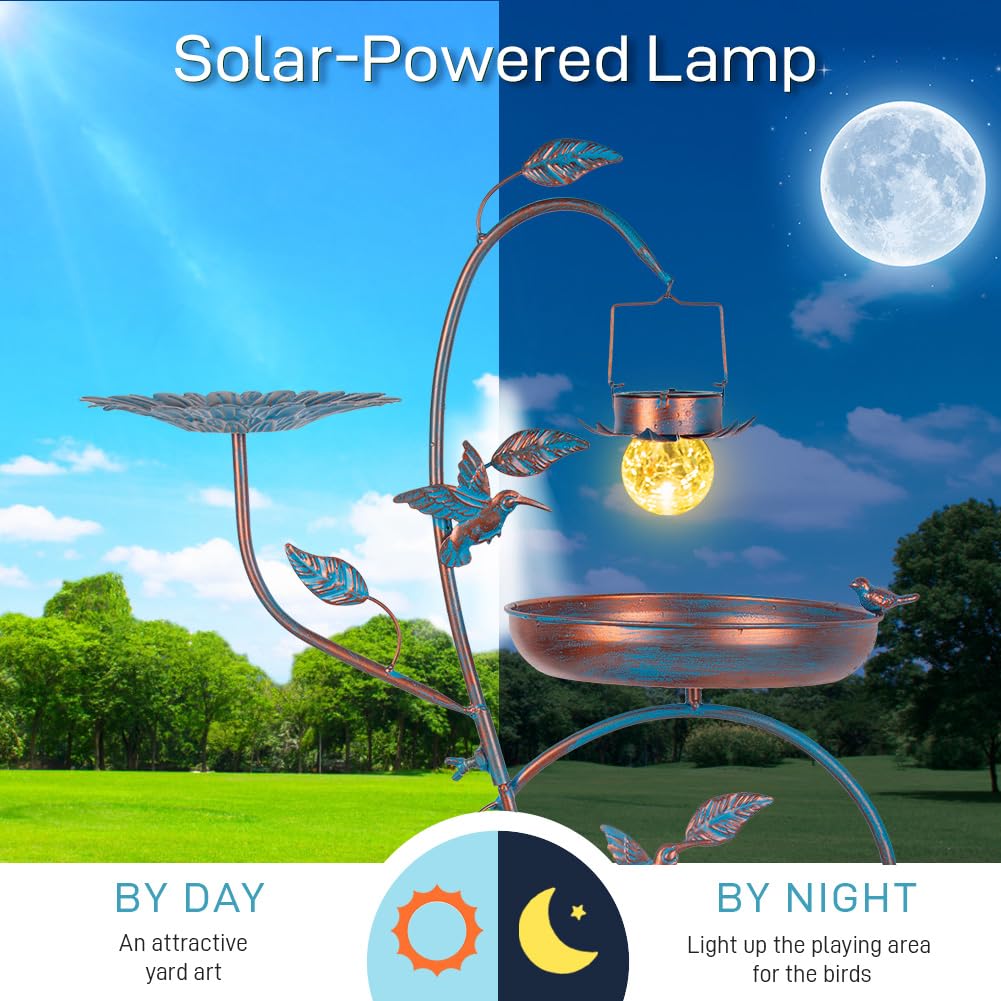 Dreamysoul solar light top provides ambient evening glow for gardens.