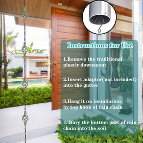 dreamysoul bird-cage rain chain adds charm and ambiance to outdoor spaces