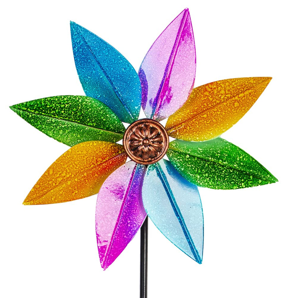 Dreamysoul wind spinner 38 inches in vibrant colors enhances outdoor ambiance.