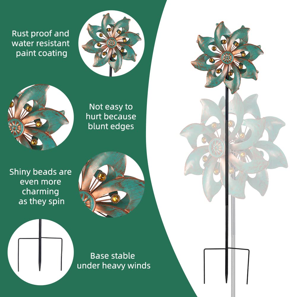 DREAMYSOUL bronze garden decor complements patio and lawn with motion.