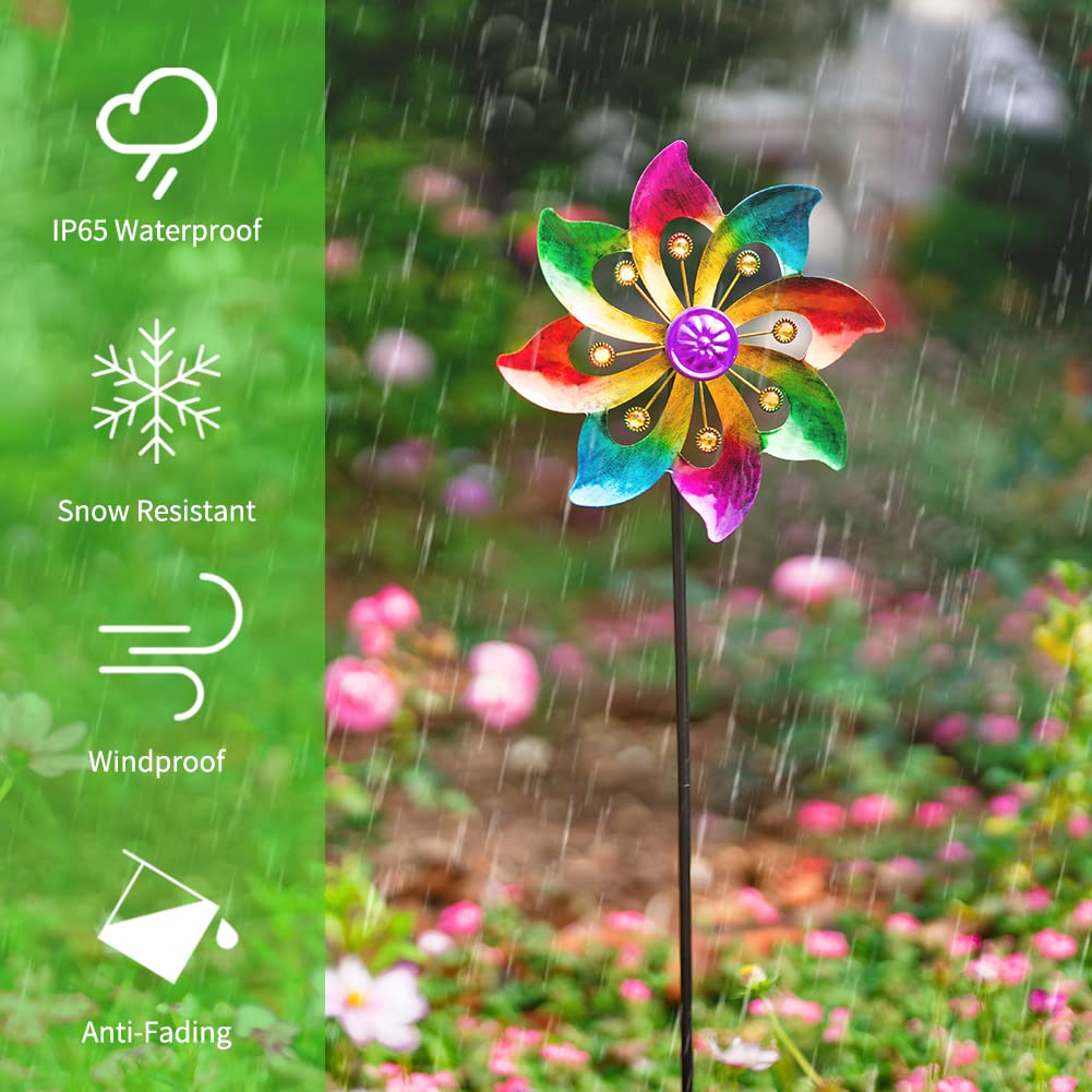 DREAMYSOUL wind spinner should be placed in moist soil for stability